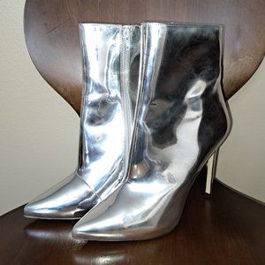 Aldo Silver Metallic Booties